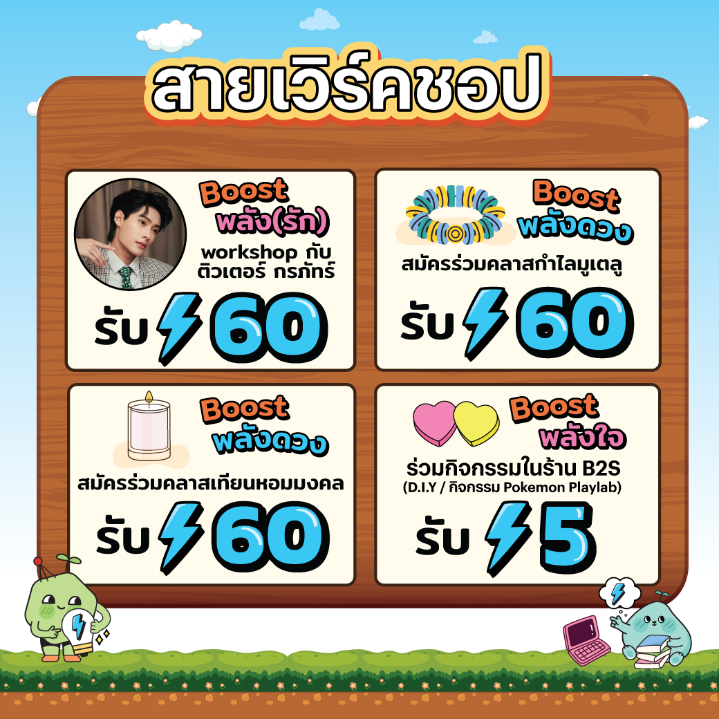 สะสมแต้ม, แลกของรางวัล, เวิร์คชอป